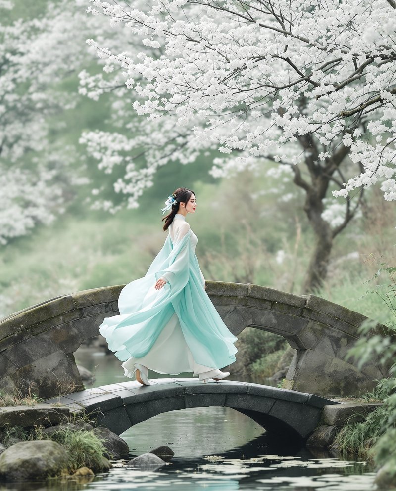 罗衣轻裾·小桥 · 青栀 写真封面